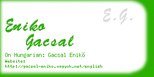 eniko gacsal business card