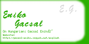 eniko gacsal business card